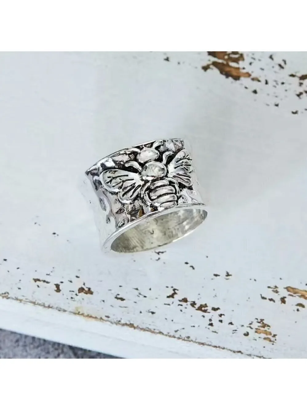 Boho Bumble Bee Band Ring #1135